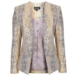 Topshop Snakeprint Blazer